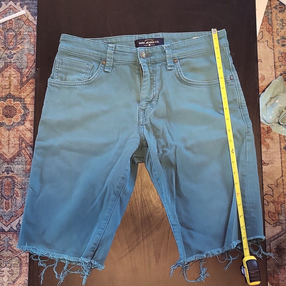 Tealish blue Mavi cut off jeans (size32)